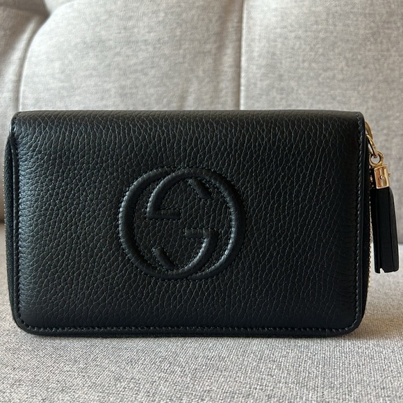 Gucci Small Leatner Soho Disco around Wallet Black - Picture 1 of 17
